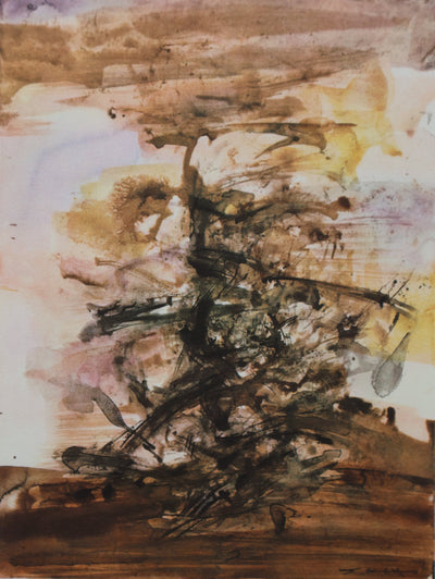 ZAO Wou-Ki : L'arbre en cendre, Gravure signée