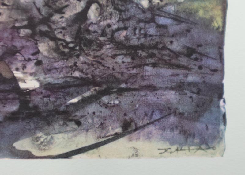 ZAO Wou-Ki : Paysage embrumé, Gravure signée