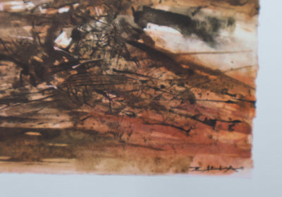 ZAO Wou-Ki : Le Brasier, Gravure signée