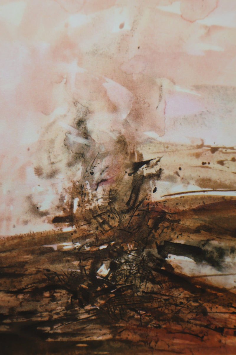 ZAO Wou-Ki : Le Brasier, Gravure signée