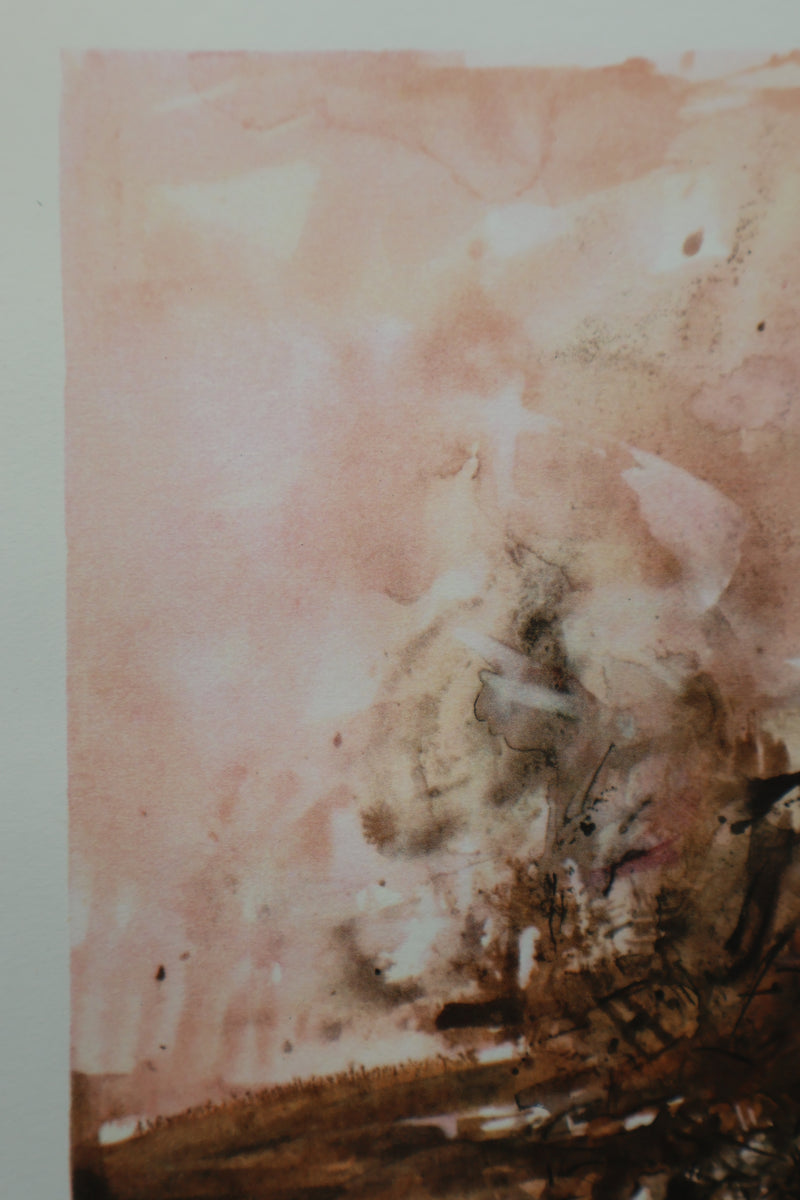 ZAO Wou-Ki : Le Brasier, Gravure signée