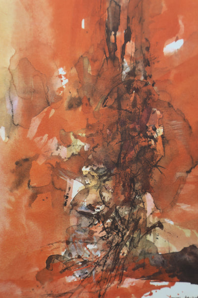 ZAO Wou-Ki : Le Volcan, Gravure signée