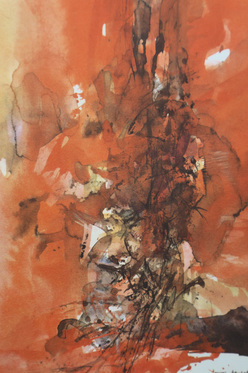 ZAO Wou-Ki : Le Volcan, Gravure signée