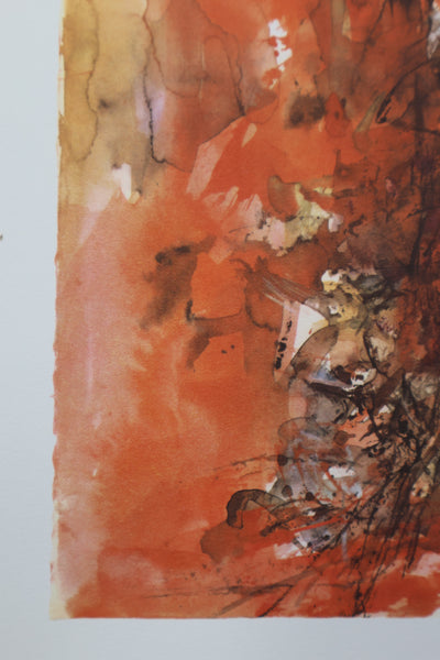 ZAO Wou-Ki : Le Volcan, Gravure signée