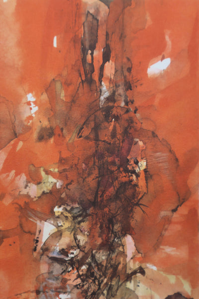 ZAO Wou-Ki : Le Volcan, Gravure signée