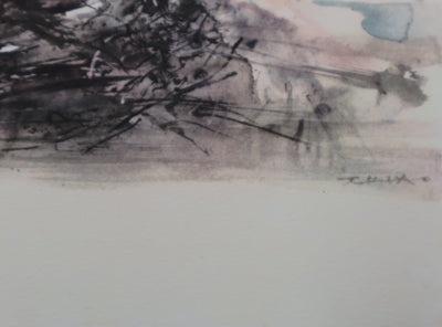 ZAO Wou-Ki : Les Cendres, Gravure signée