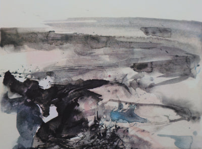 ZAO Wou-Ki : Les Cendres, Gravure signée