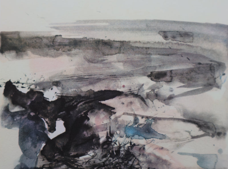 ZAO Wou-Ki : Les Cendres, Gravure signée