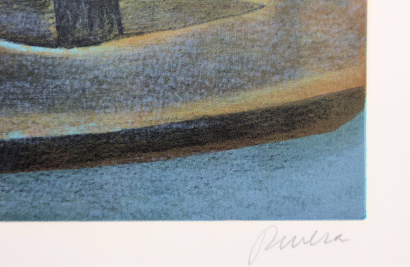 Diego RIVIERA : Square parisien, Lithographie originale signée