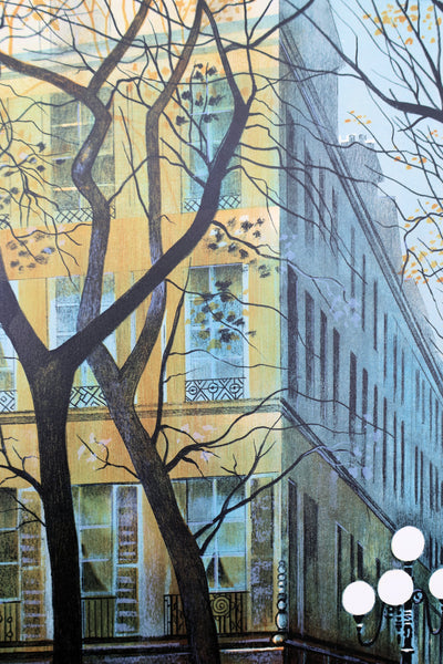 Diego RIVIERA : Square parisien, Lithographie originale signée