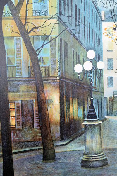Diego RIVIERA : Square parisien, Lithographie originale signée