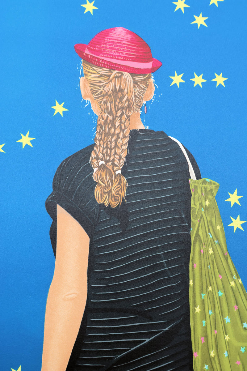 Jacques DETRAIT : Jeune Fille Blonde, Lithographie originale signée