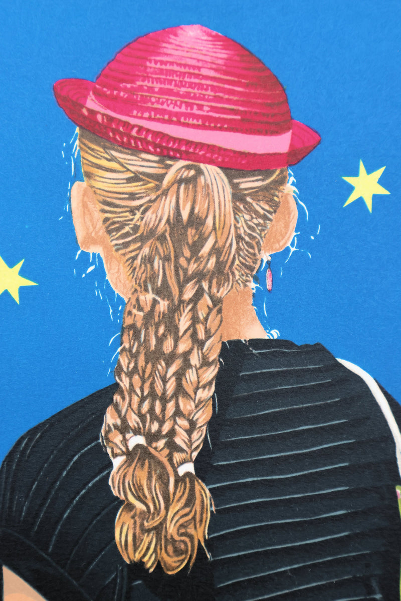 Jacques DETRAIT : Jeune Fille Blonde, Lithographie originale signée