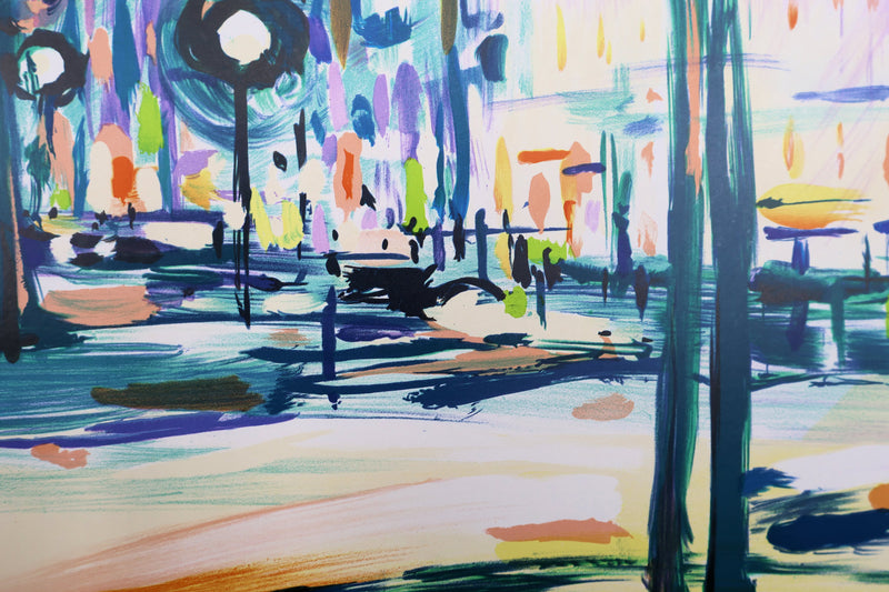 Pierre BELLIER : Cannes, La Croisette, Lithographie originale signée