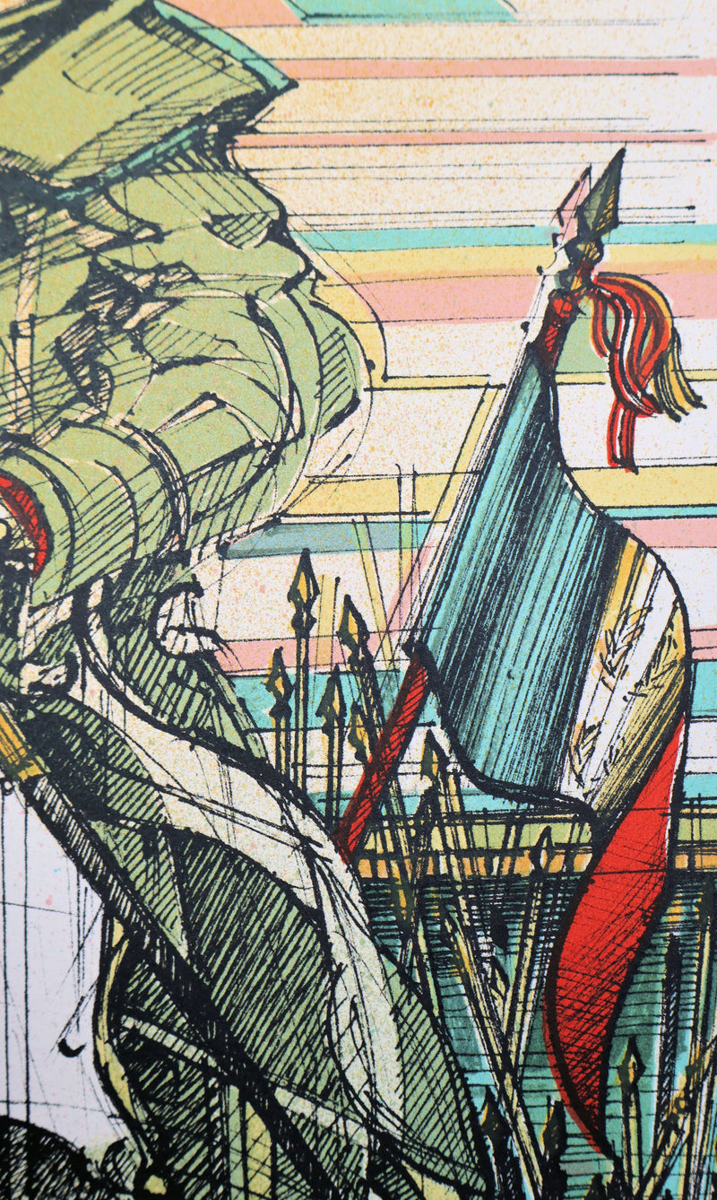 Roger-Louis CHAVANON : Napoléon, Lithographie originale signée