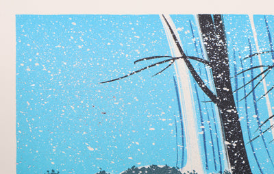 Serge LASSUS : Cavaliers en Hiver, Lithographie originale signée