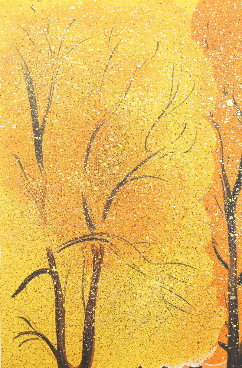 Serge LASSUS : Cavaliers en Automne, Lithographie originale signée