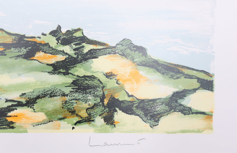 Jean-Pierre LAURENT : marée basse à Douarnenez, Lithographie originale signée