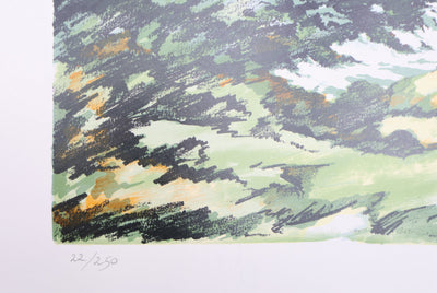 Jean-Pierre LAURENT : marée basse à Douarnenez, Lithographie originale signée