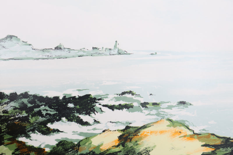 Jean-Pierre LAURENT : marée basse à Douarnenez, Lithographie originale signée