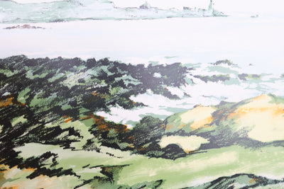 Jean-Pierre LAURENT : marée basse à Douarnenez, Lithographie originale signée