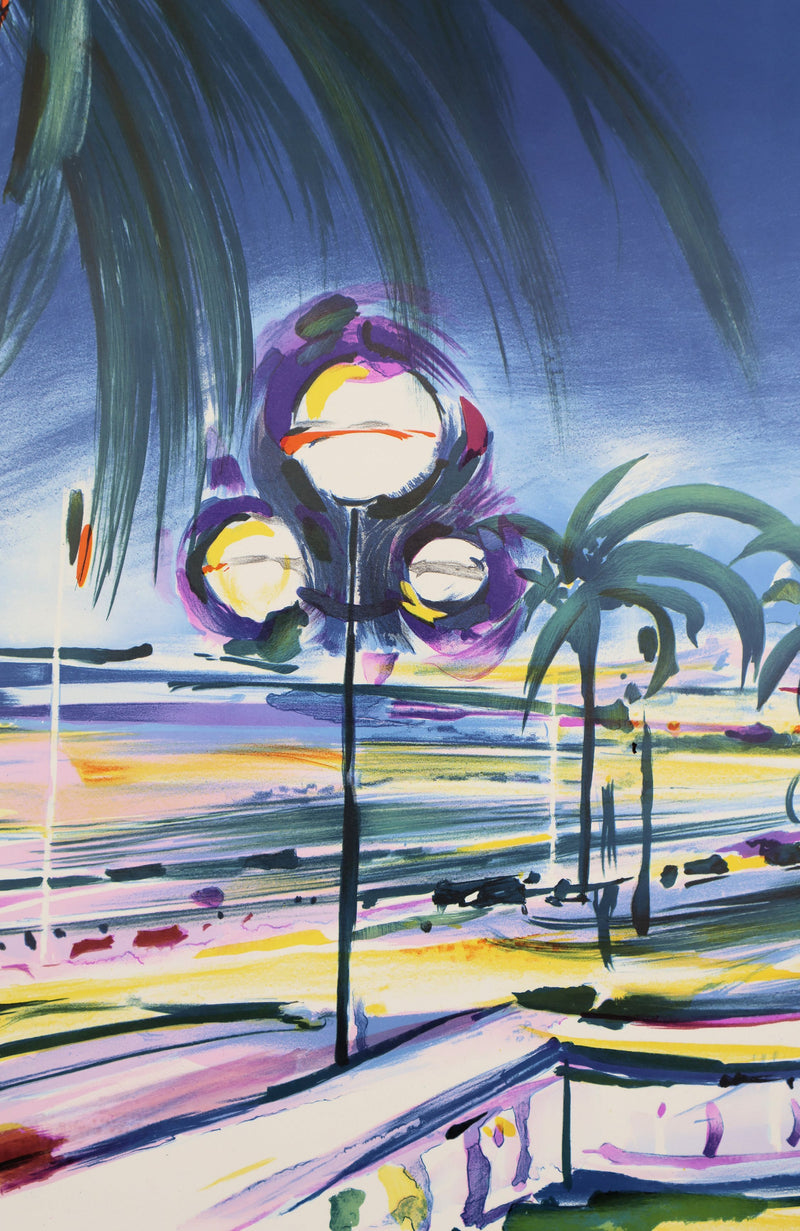Pierre BELLIER : Nice, Le Negresco, Lithographie originale signée