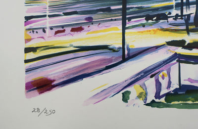 Pierre BELLIER : Nice, Le Negresco, Lithographie originale signée