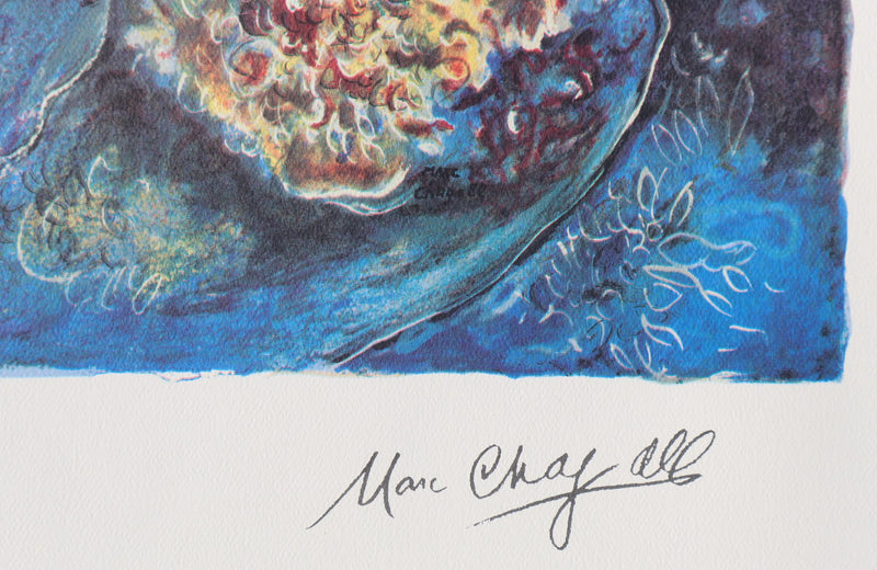 Marc CHAGALL: The Bride with Flowers, Signed Lithograph