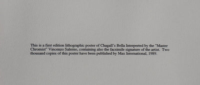 Marc CHAGALL: The Bride with Flowers, Signed Lithograph