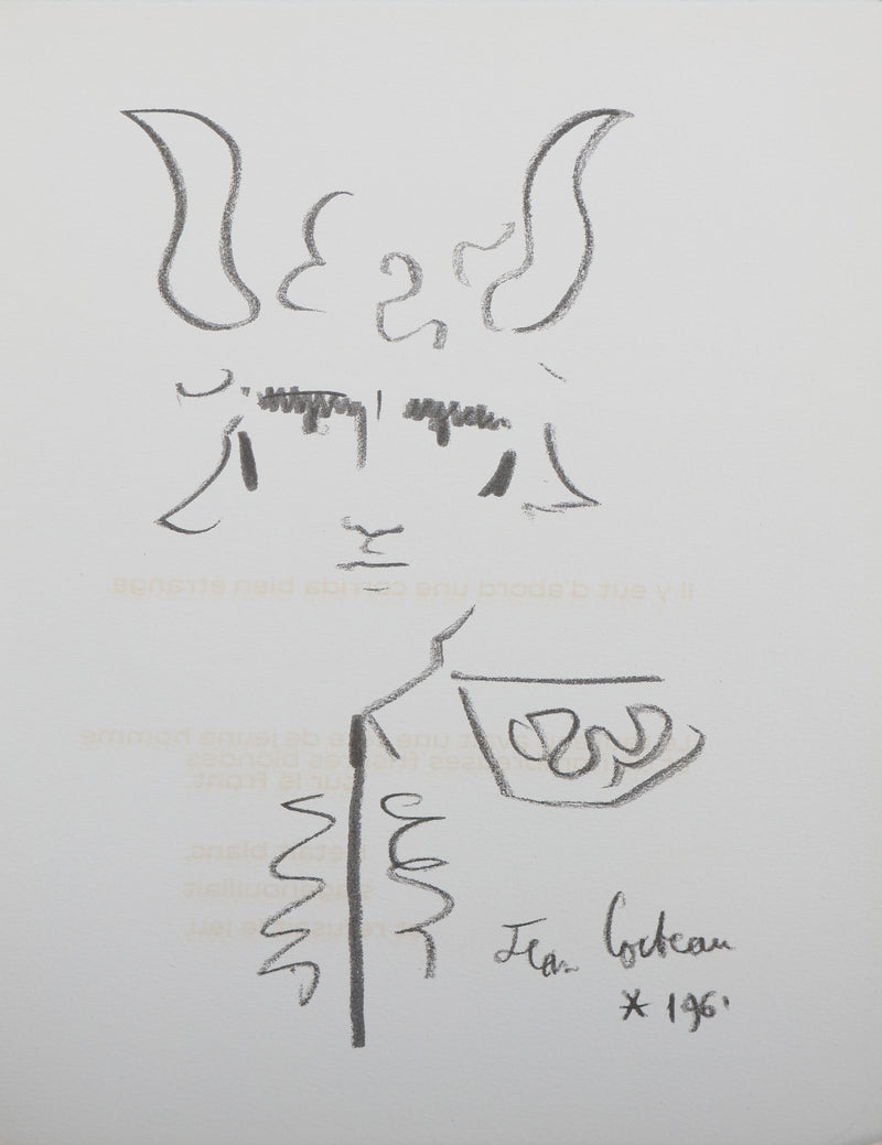Jean COCTEAU: The Crowned Toreador, Original signed lithograph