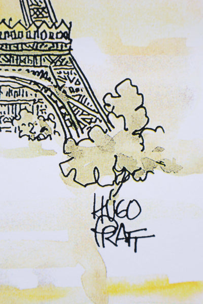 Hugo PRATT : Corto Maltese à Paris, Estampe Originale signée