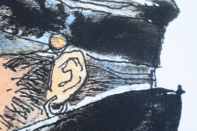 Hugo PRATT : Corto Maltese de profil, Estampe Originale signée