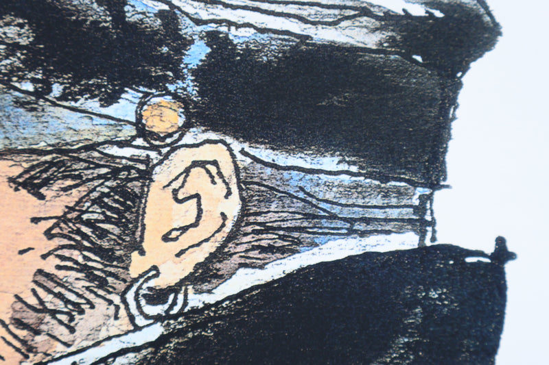 Hugo PRATT : Corto Maltese de profil, Estampe Originale signée