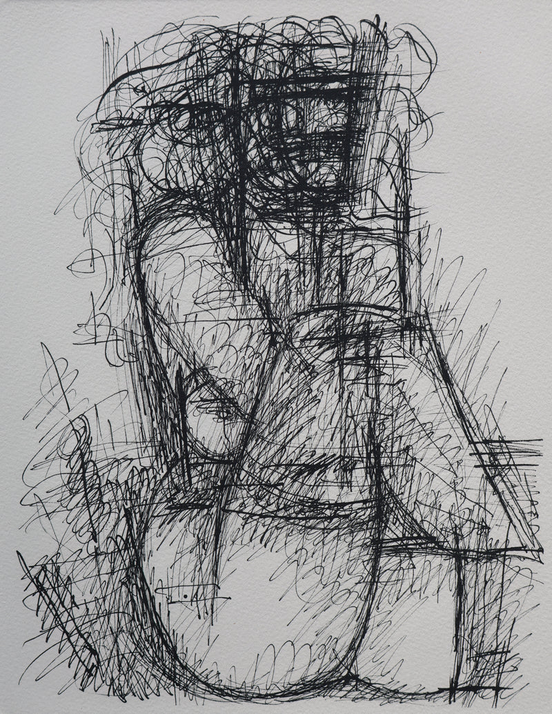 Marcel GROMAIRE : Belle femme nue jambes relevées, Gravure, 1952