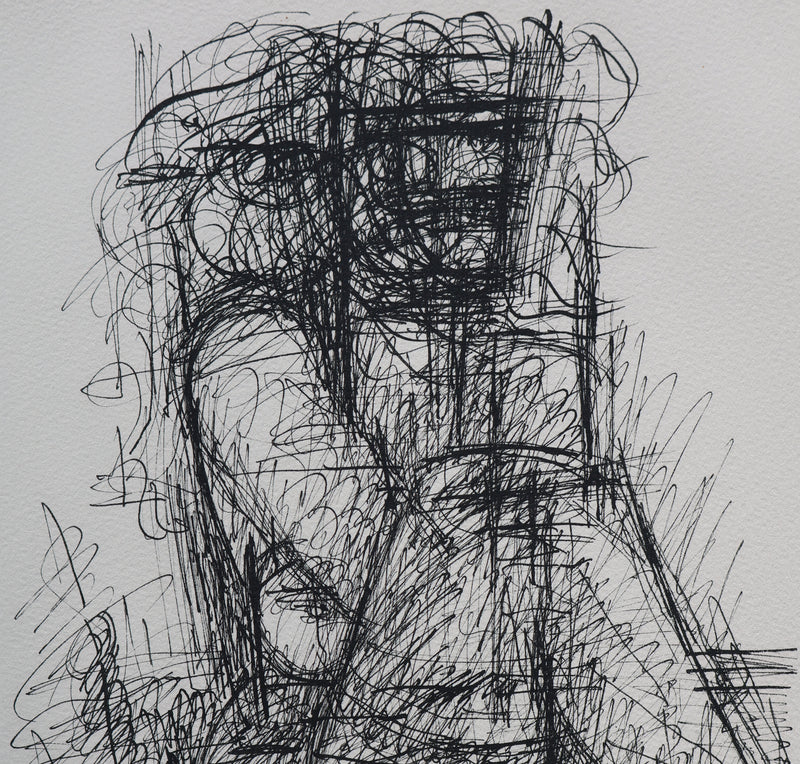 Marcel GROMAIRE : Belle femme nue jambes relevées, Gravure, 1952