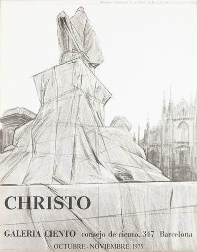 Javacheff CHRISTO : Milano Piazza del Duomo,, Affiche originale (vue générale) - Crédit photo : Galerie Art.Paris