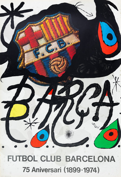 Joan MIRO : FCB, Futbol Club Barcelona (Barça, Affiche originale (vue générale) - Crédit photo : Galerie Art.Paris