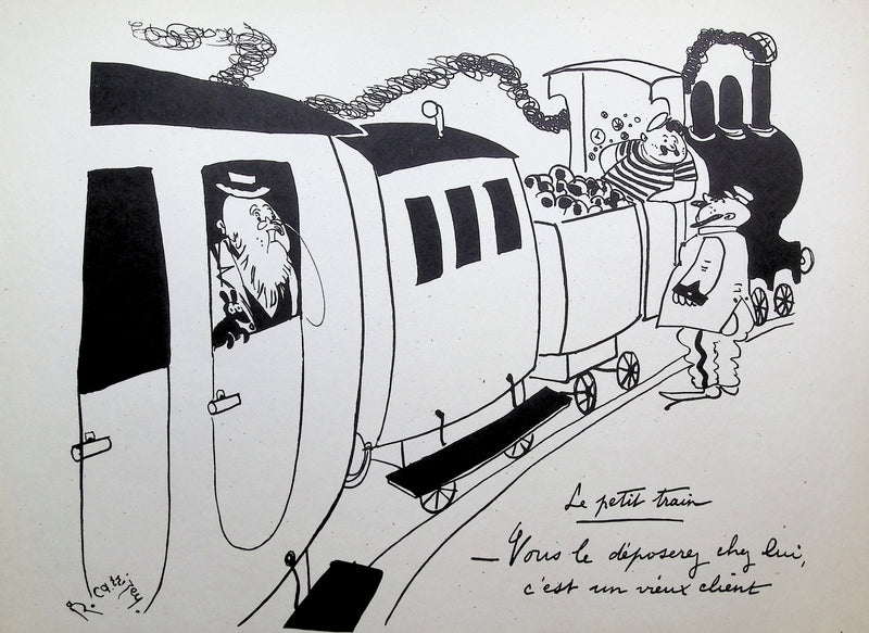 Robert CARRIZEY : Le petit train, Lithographie originale (photo de détail 2) - Crédit photo : Galerie Art.Paris