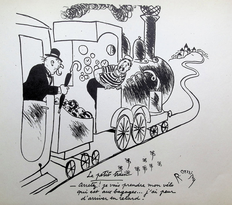 Robert CARRIZEY : Le petit train, Lithographie originale (photo de détail 2) - Crédit photo : Galerie Art.Paris