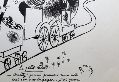 Robert CARRIZEY : Le petit train, Lithographie originale (photo de détail 5) - Crédit photo : Galerie Art.Paris