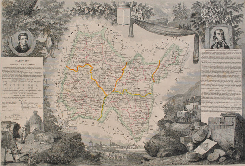 Victor LEVASSEUR : Carte ancienne de l&