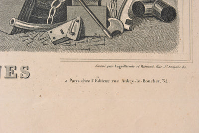 Victor LEVASSEUR : Carte ancienne des Ardennes, Gravure originale (photo de détail 4) - Crédit photo : Galerie Art.Paris