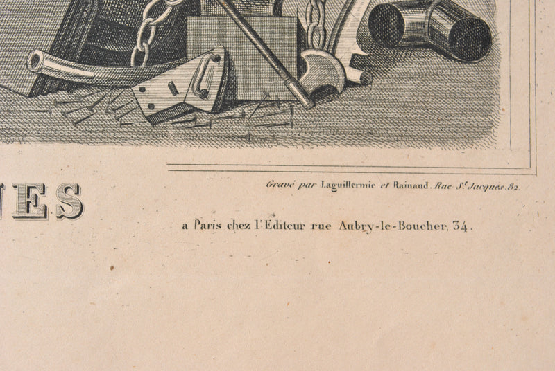 Victor LEVASSEUR : Carte ancienne des Ardennes, Gravure originale (photo de détail 4) - Crédit photo : Galerie Art.Paris