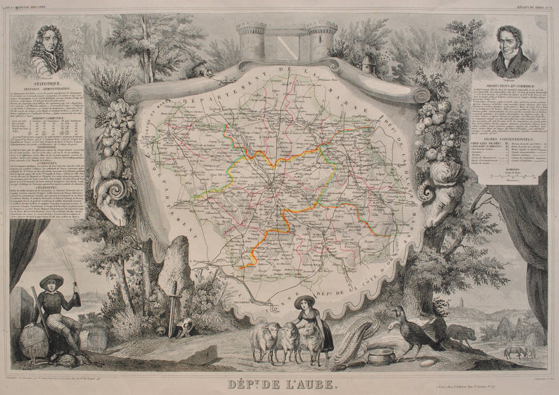Victor LEVASSEUR : Carte ancienne de l&