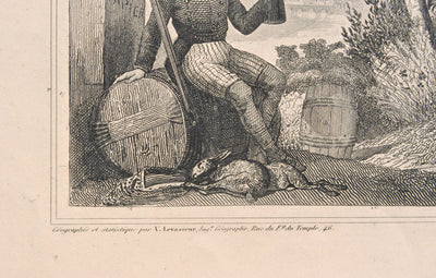 Victor LEVASSEUR : Carte ancienne de l'Aube, Gravure originale (photo de détail 4) - Crédit photo : Galerie Art.Paris
