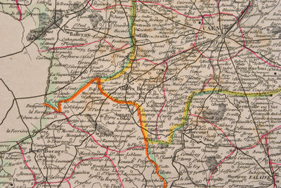 Victor LEVASSEUR : Carte ancienne du Calvados, Gravure originale (photo de détail 5) - Crédit photo : Galerie Art.Paris