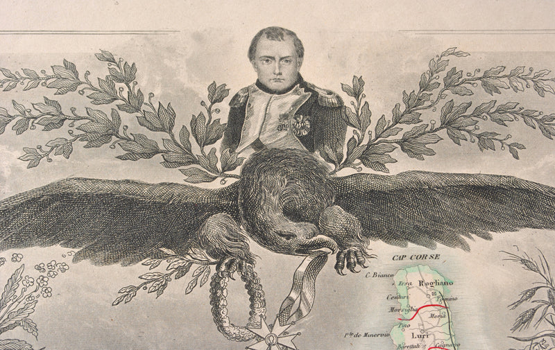 Victor LEVASSEUR : Carte ancienne de la Corse, Gravure originale (photo de détail 10) - Crédit photo : Galerie Art.Paris