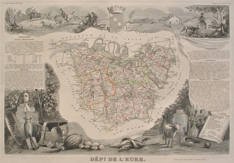 Victor LEVASSEUR : Carte ancienne de l&