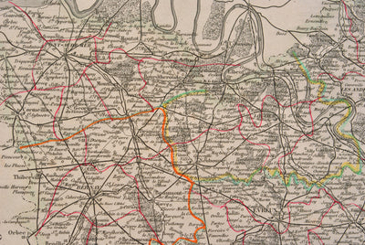 Victor LEVASSEUR : Carte ancienne de l'Eure, Gravure originale (photo de détail 8) - Crédit photo : Galerie Art.Paris