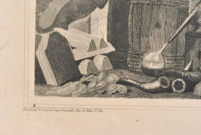 Victor LEVASSEUR : Carte ancienne du Gard, Gravure originale (photo de détail 4) - Crédit photo : Galerie Art.Paris